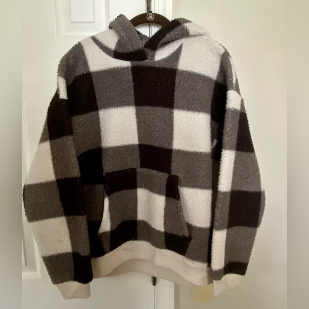 Mens American eagle Sherpa hoodie pull over